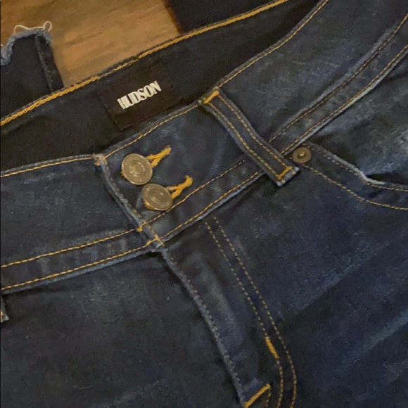 Hudson Distressed Raw Hem Jeans - Picture 2 of 4